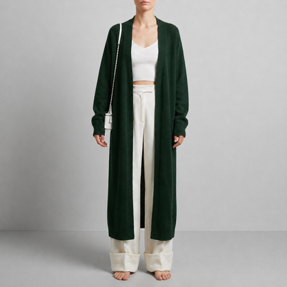 Fluffy Long Cardigan Women — Soft Knit Layering Piece 7