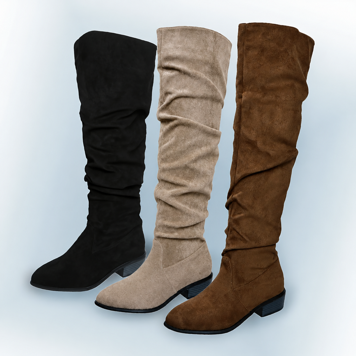 Astrid Women's Over-the-Knee Boots — Block Heel Pull-On 10