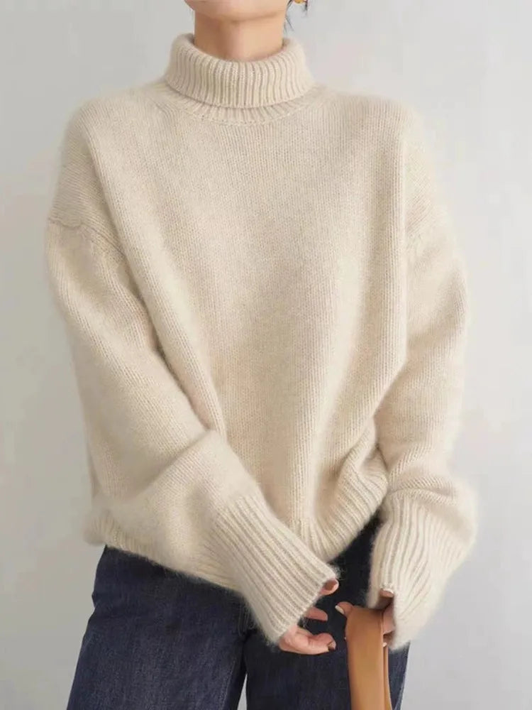 Women's Wool Turtleneck Sweater — Soft Breathable Knit 2