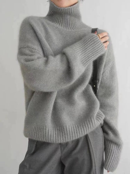 Women's Wool Turtleneck Sweater — Soft Breathable Knit 3