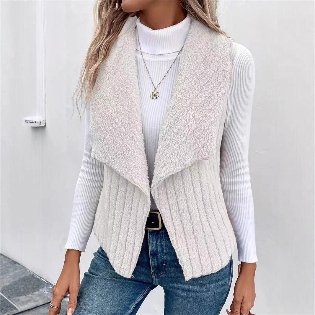 Women's Faux Fur Vest Open Front — Fluffy & Elegant 2
