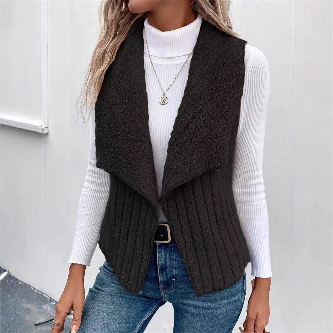 Women's Faux Fur Vest Open Front — Fluffy & Elegant 3