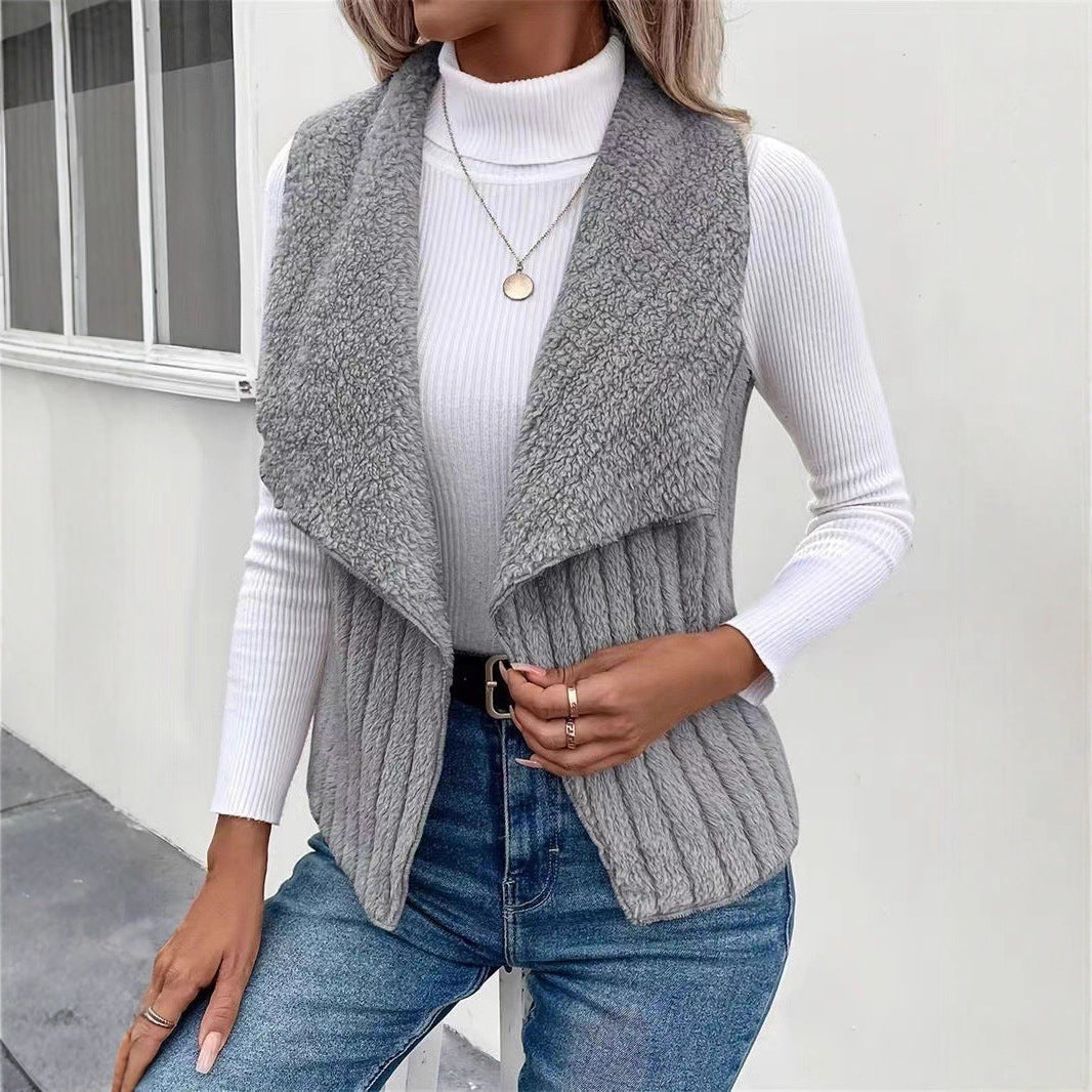 Women's Faux Fur Vest Open Front — Fluffy & Elegant 4