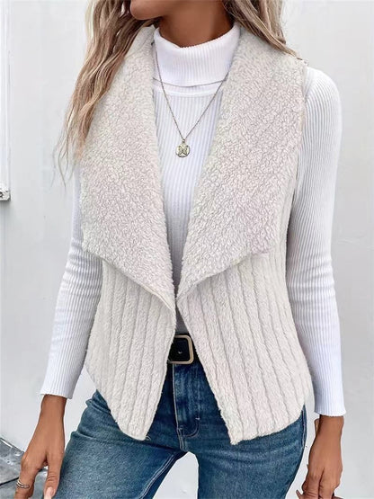 Women's Faux Fur Vest Open Front — Fluffy & Elegant 7
