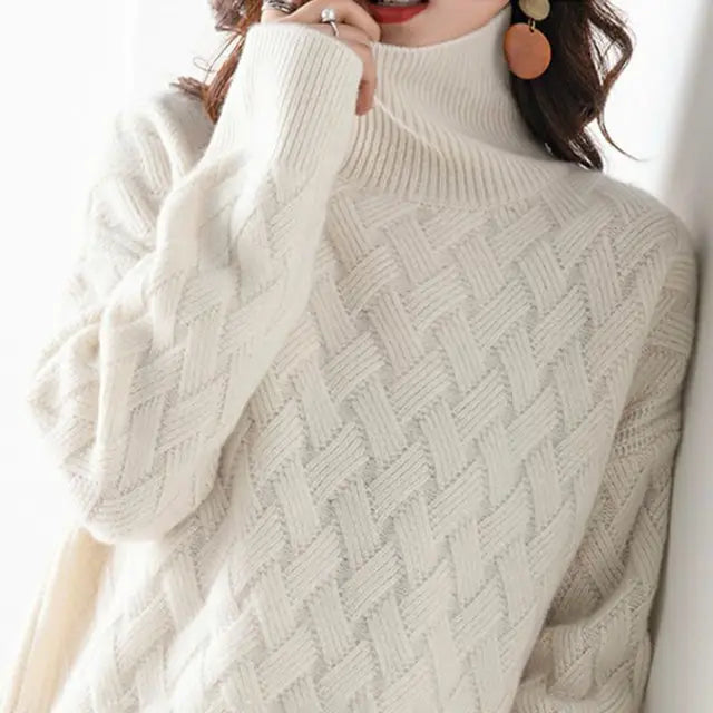 Women's Cashmere Turtleneck Sweater — Luxury Autumn Pullover 3