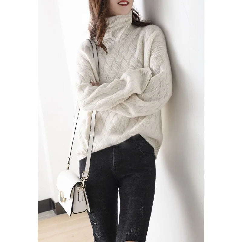 Women's Cashmere Turtleneck Sweater — Luxury Autumn Pullover 2