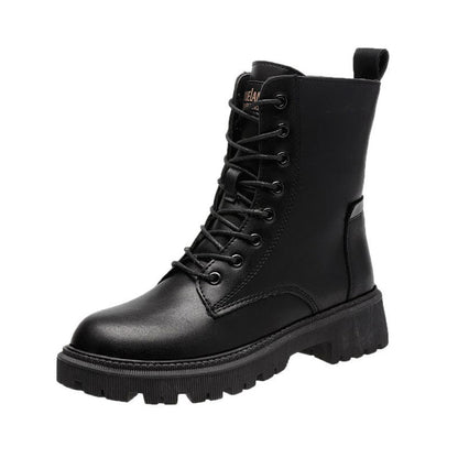 Women's Lace-Up Winter Ankle Boots — Side Zip Chunky Sole 2