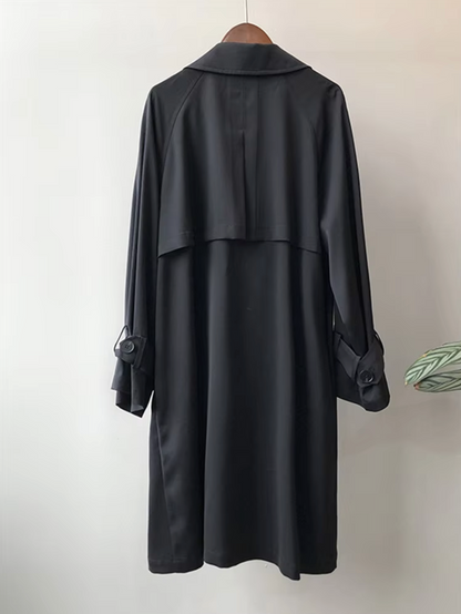 Long Waterproof Women's Trench Coat — Double-Breasted Classic 3