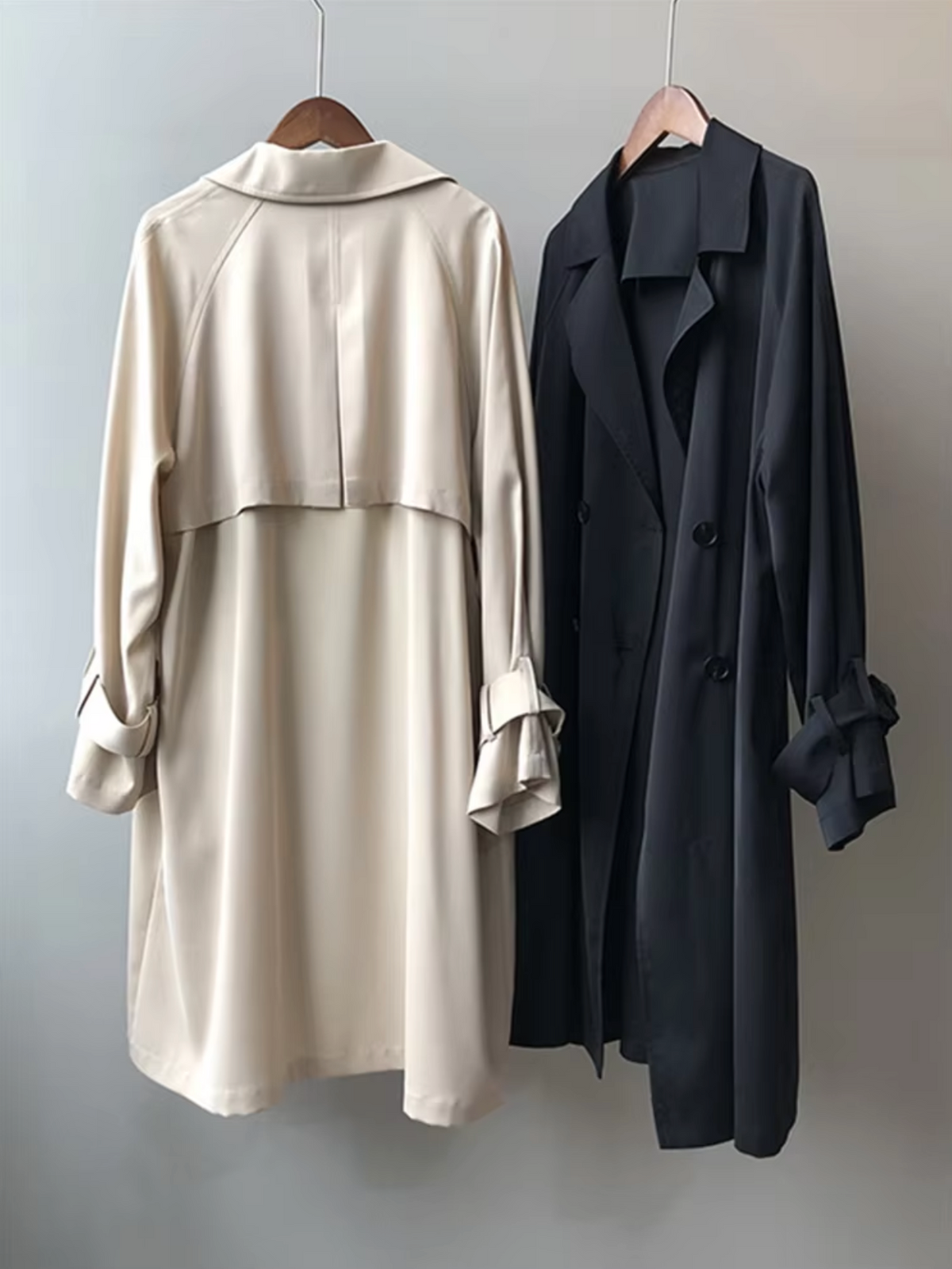 Long Waterproof Women's Trench Coat — Double-Breasted Classic 4