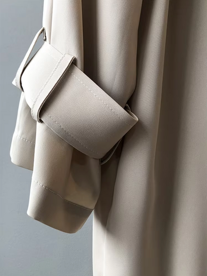 Long Waterproof Women's Trench Coat — Double-Breasted Classic 5
