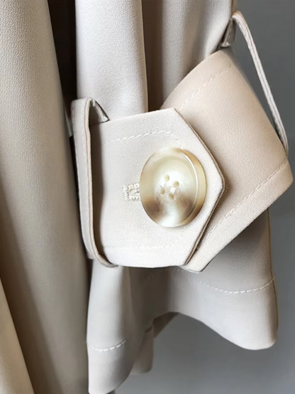 Long Waterproof Women's Trench Coat — Double-Breasted Classic 6