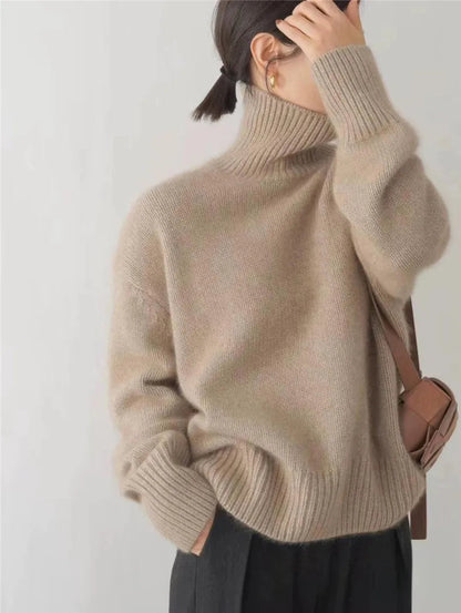 Women's Wool Turtleneck Sweater — Soft Breathable Knit 5