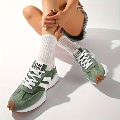 Women's Retro Platform Sneakers — Vintage Faux Suede Casual 7