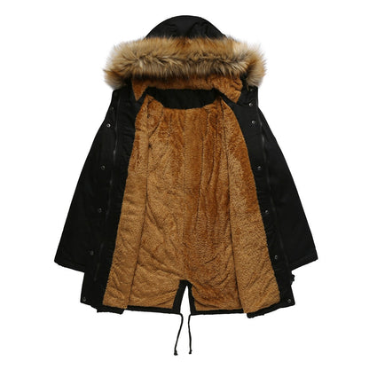 Gefütterte Damen Steppjacke mit Kapuze & Kunstfellkragen – Ansicht 6