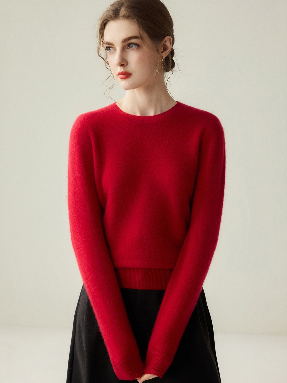 Pullover Damen Rundhals — Slim Fit Feinstrick 3