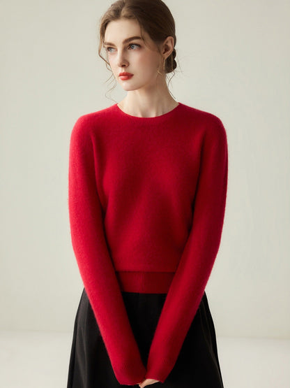 Pullover Damen Rundhals — Slim Fit Feinstrick 3