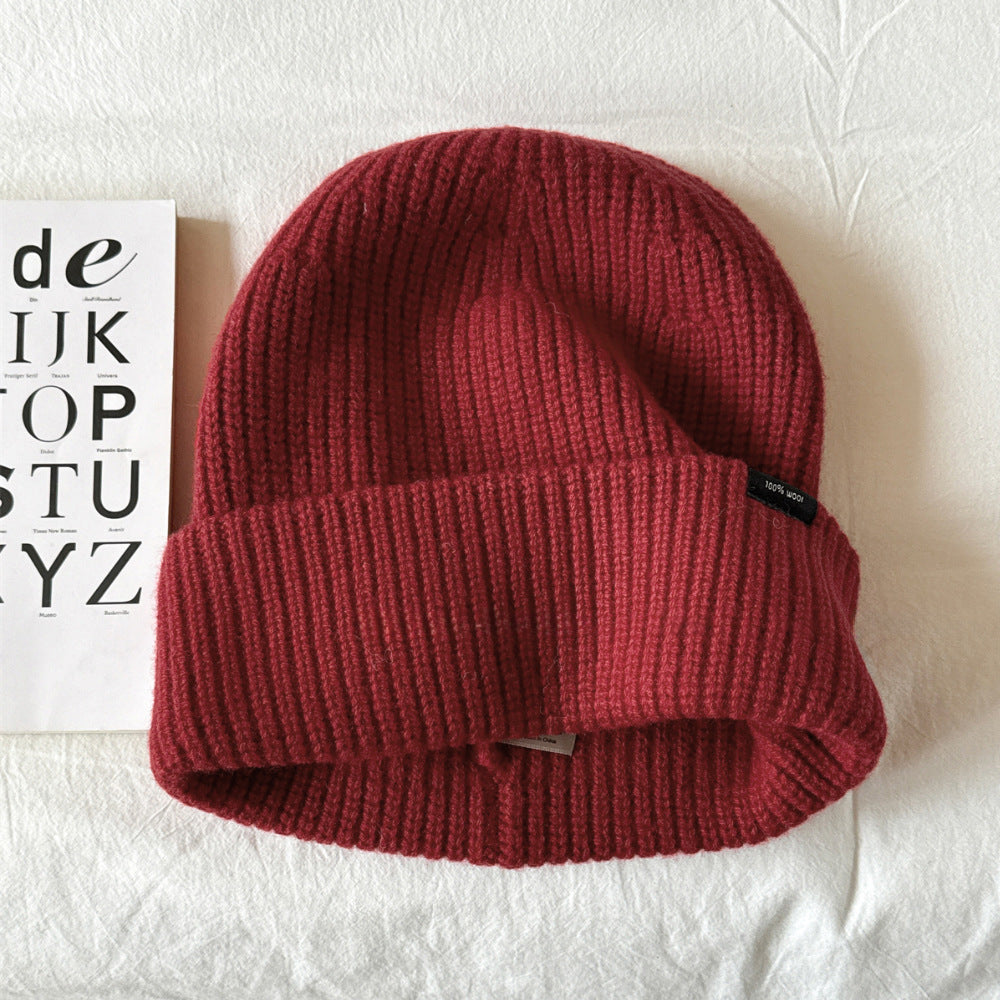 Damen Strickmütze mit Umschlag — Rippenstrick Wintermütze 4