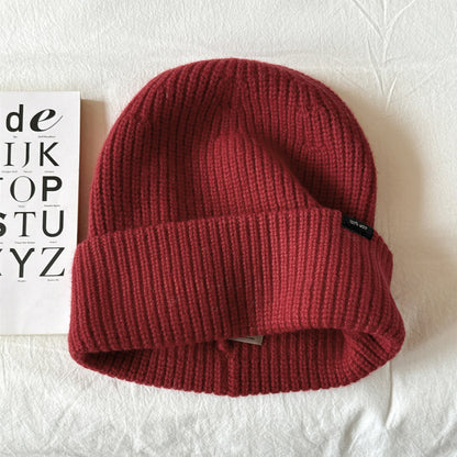 Damen Strickmütze mit Umschlag — Rippenstrick Wintermütze 4