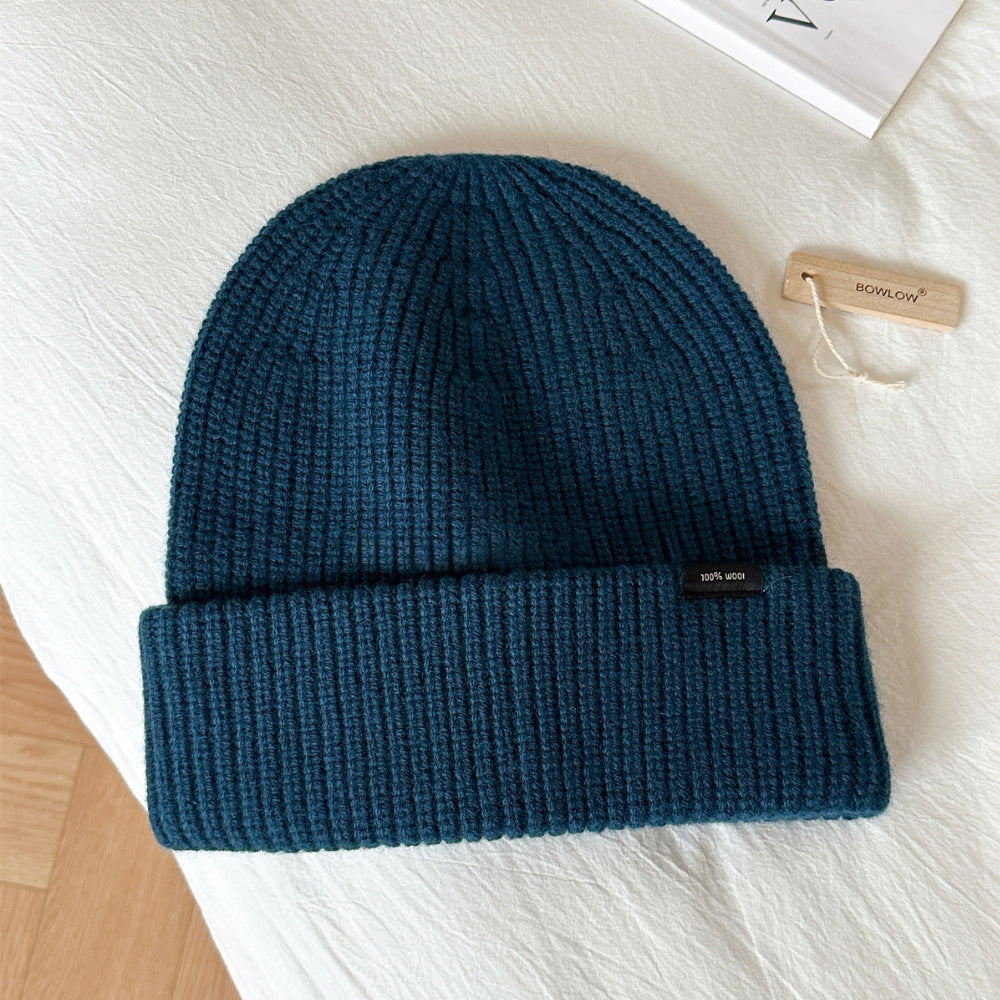 Damen Strickmütze mit Umschlag — Rippenstrick Wintermütze 8