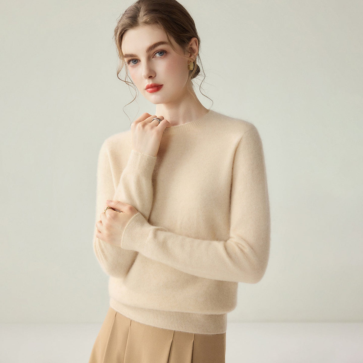 Pullover Damen Rundhals — Slim Fit Feinstrick 8