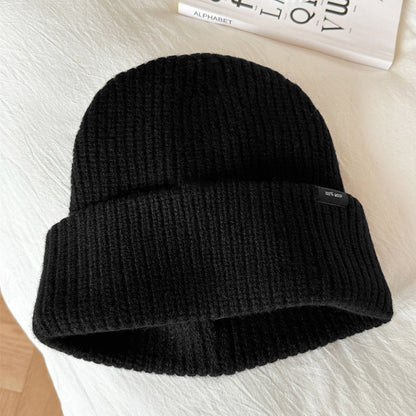 Damen Strickmütze mit Umschlag — Rippenstrick Wintermütze 10