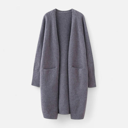 Women's Open-Front Long Cardigan – Elegant Timeless Knit 4