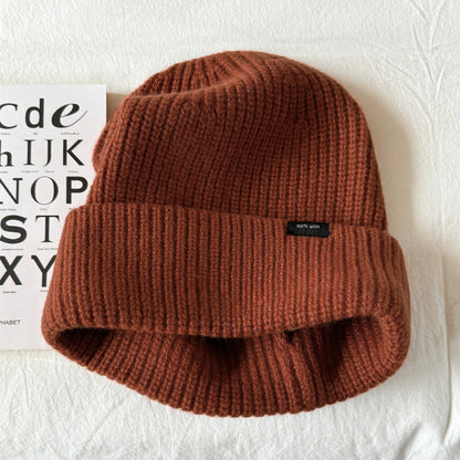 Damen Strickmütze mit Umschlag — Rippenstrick Wintermütze 9