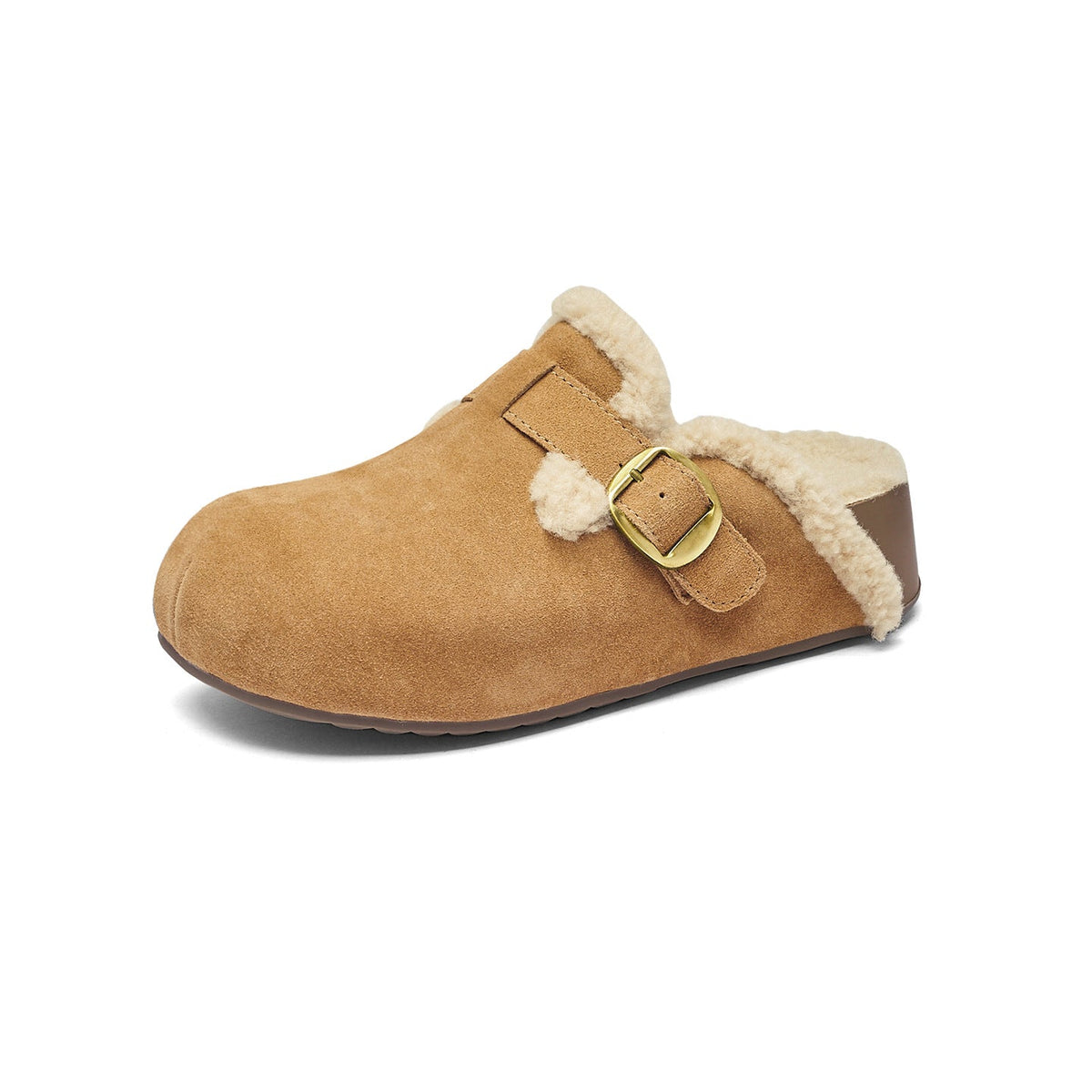 Fleece-Gefütterte Velours-Clog Mules – Ansicht 2