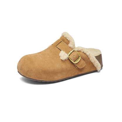 Fleece-Gefütterte Velours-Clog Mules – Ansicht 2