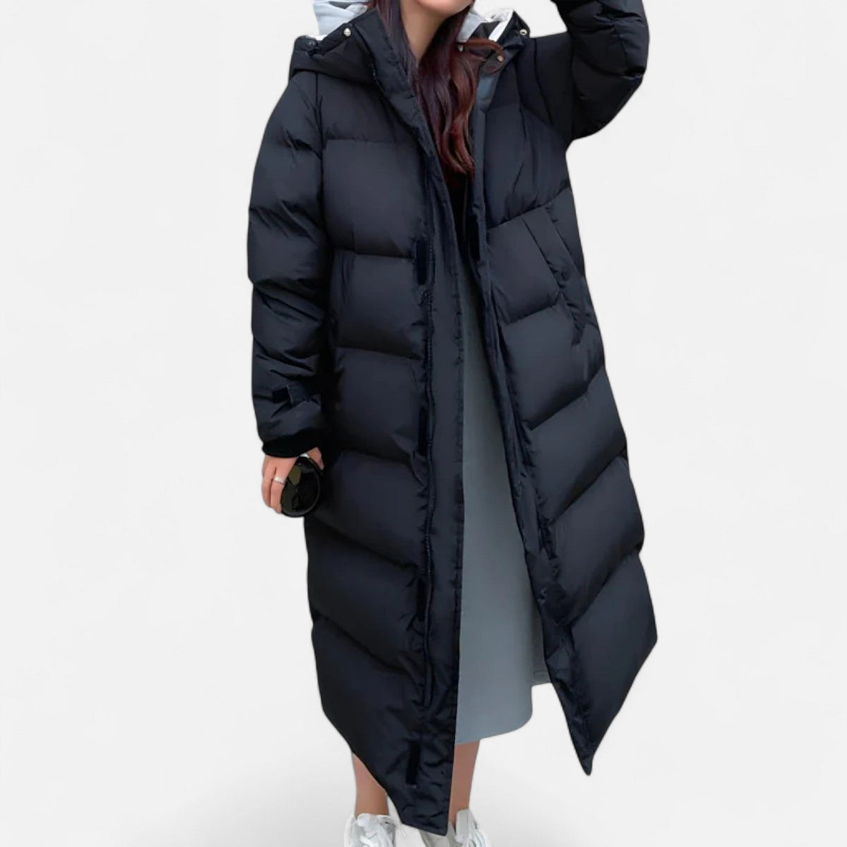 Women's Long Waterproof Puffer Jacket — Elegant Winter Coat 1