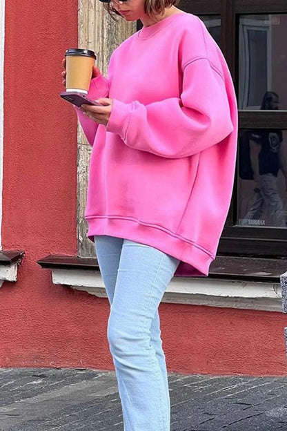 Oversized Women's Sweatshirt — Crew Neck Organic Cotton 9