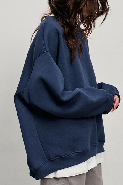Oversized Women's Sweatshirt — Crew Neck Organic Cotton 15
