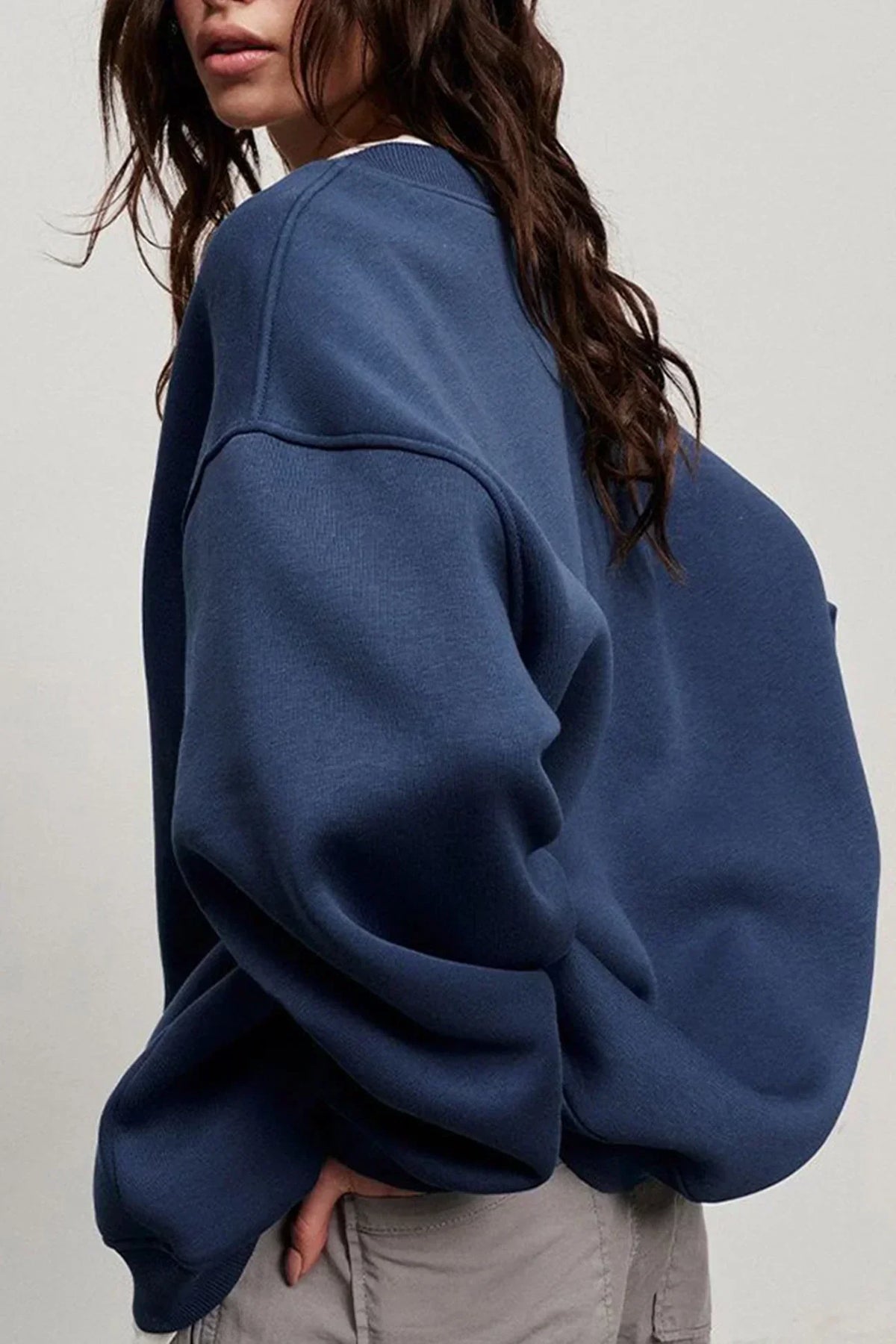 Oversized Women's Sweatshirt — Crew Neck Organic Cotton 8