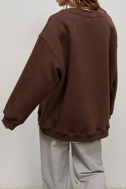 Oversized Women's Sweatshirt — Crew Neck Organic Cotton 5