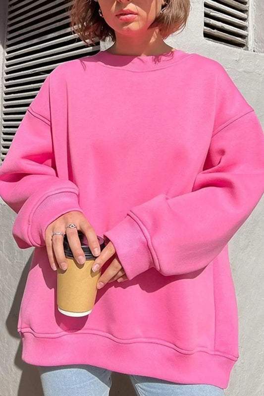 Oversized Women's Sweatshirt — Crew Neck Soft Fabric 1
