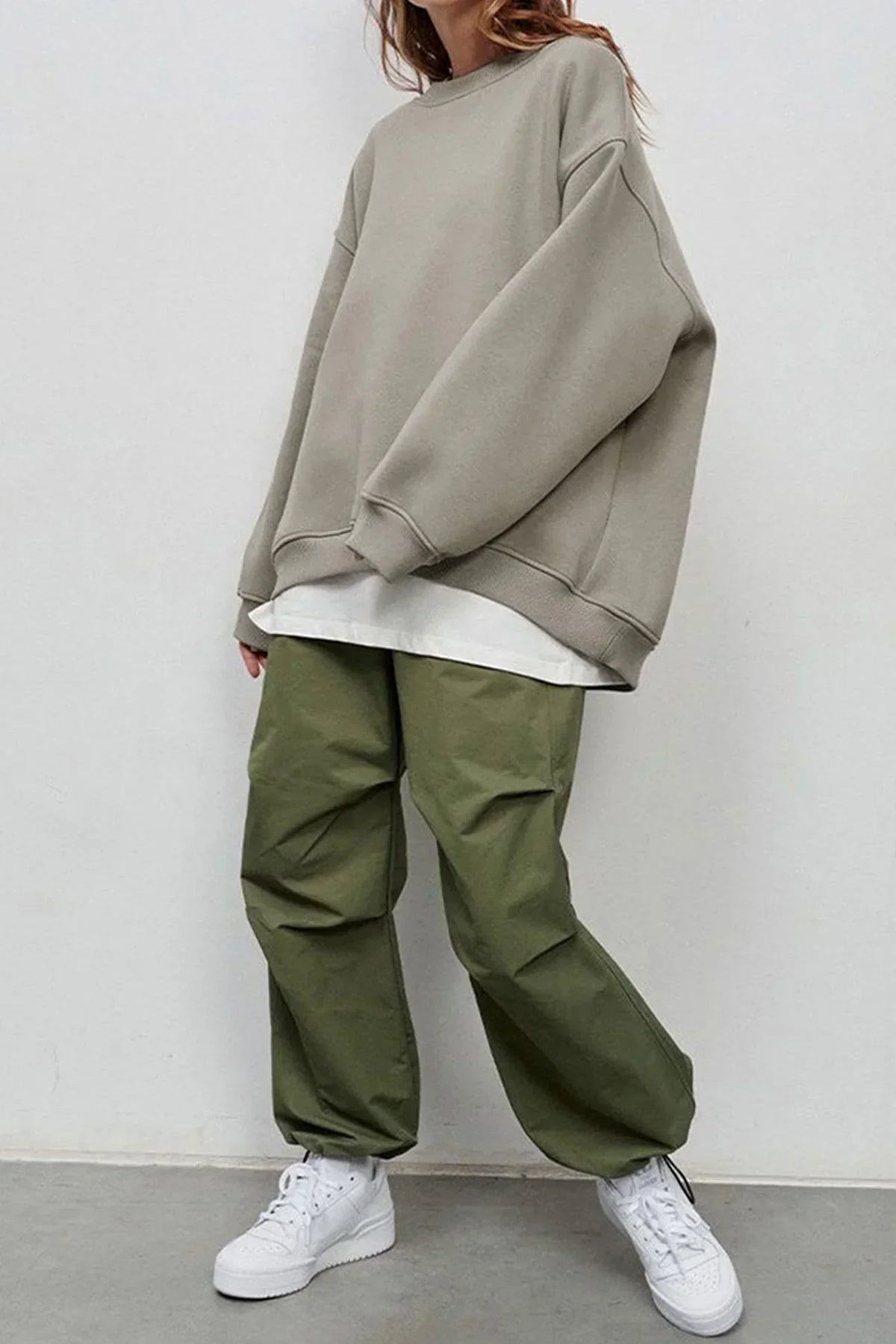 Oversized Women's Sweatshirt — Crew Neck Organic Cotton 13