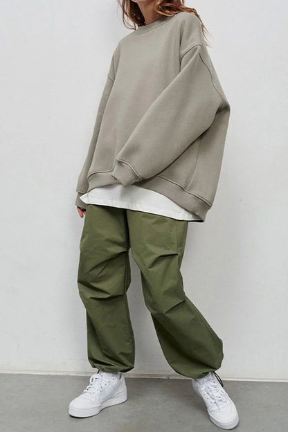 Oversized Women's Sweatshirt — Crew Neck Organic Cotton 13