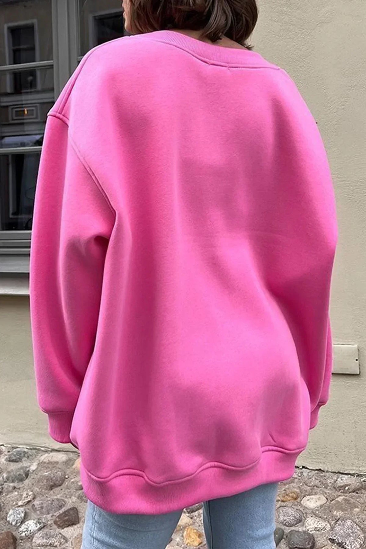 Oversized Women's Sweatshirt — Crew Neck Organic Cotton 6