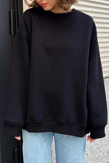 Oversized Women's Sweatshirt — Crew Neck Organic Cotton 2