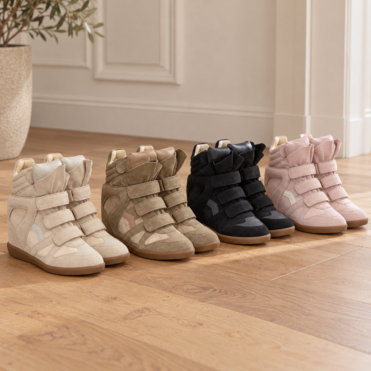 Damen Keilabsatz High-Top Sneaker