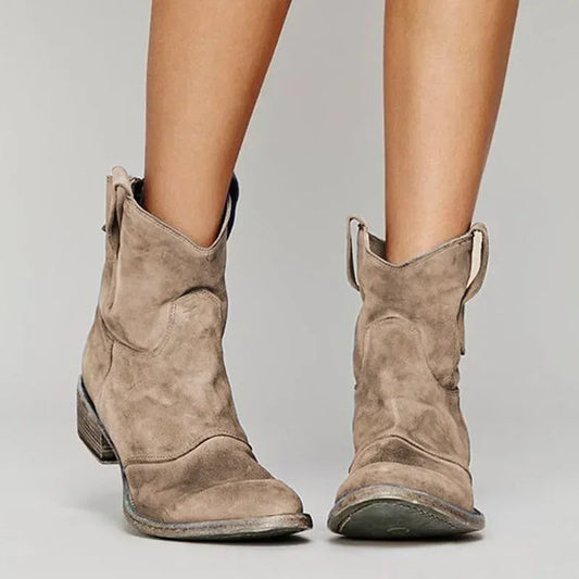 Dakota Women's Western Ankle Boots — Vintage Cowboy Style 1