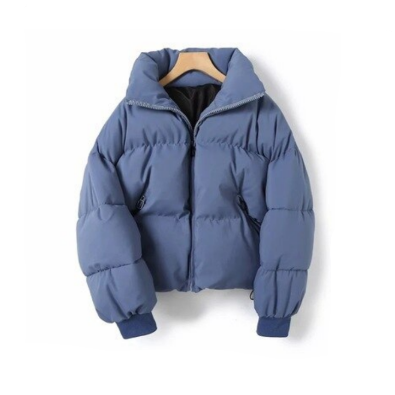 Women's High-Collar Puffer Jacket – Water-Resistant Winter 2