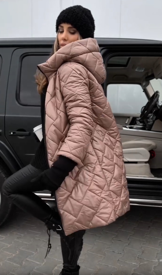 Bogna Quilted Puffer Jacket with Hood — Women's Winter Coat 3