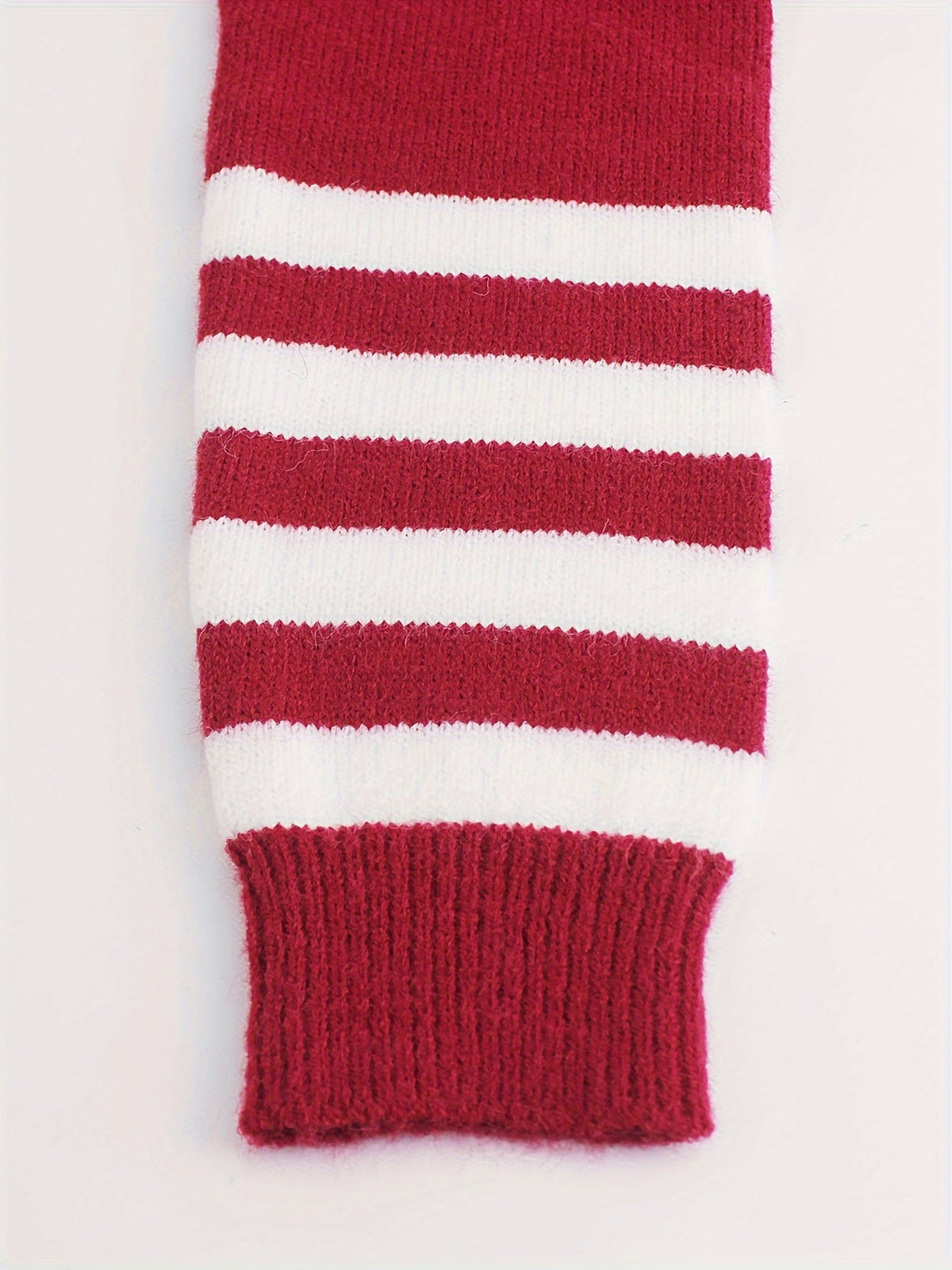Women's Ribbed Sweater with Striped Cuffs — Sizes S to XL 24