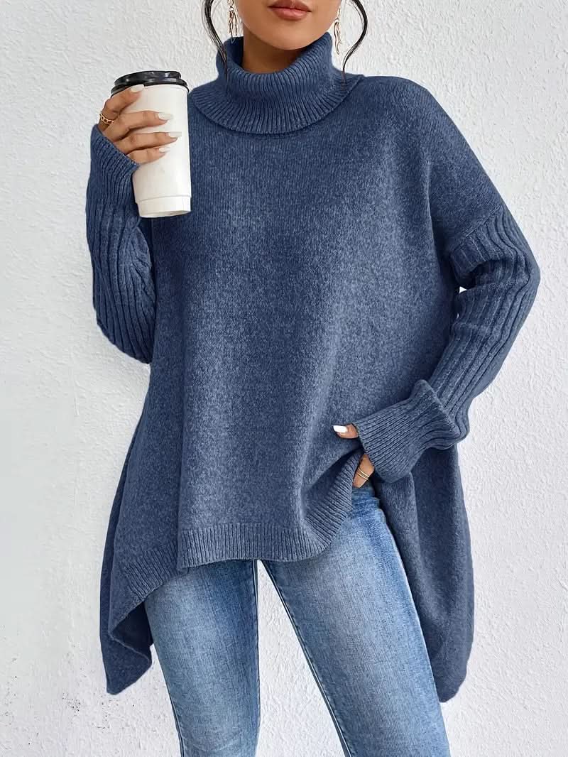 Nuvella Cashmere Blend Turtleneck Sweater — Soft & Elegant 8