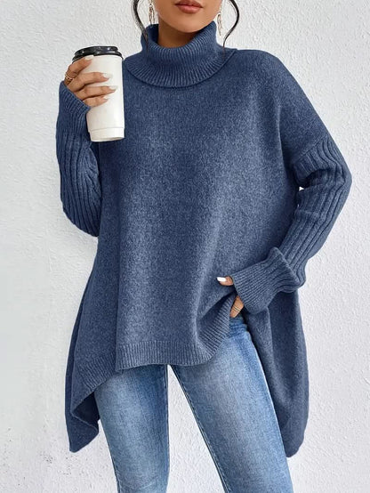 Nuvella Cashmere Blend Turtleneck Sweater — Soft & Elegant 8