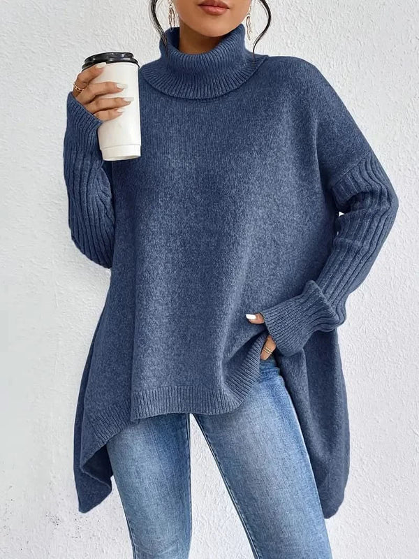 Nuvella Cashmere Blend Turtleneck Sweater — Soft & Elegant 1