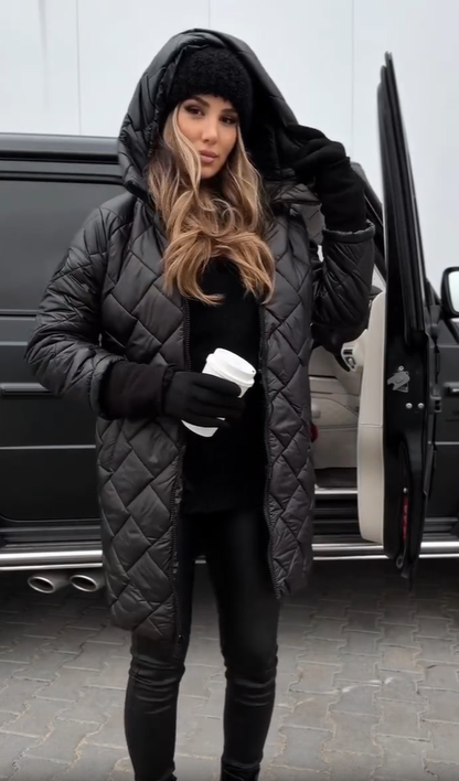 Bogna Quilted Puffer Jacket with Hood — Women's Winter Coat 10