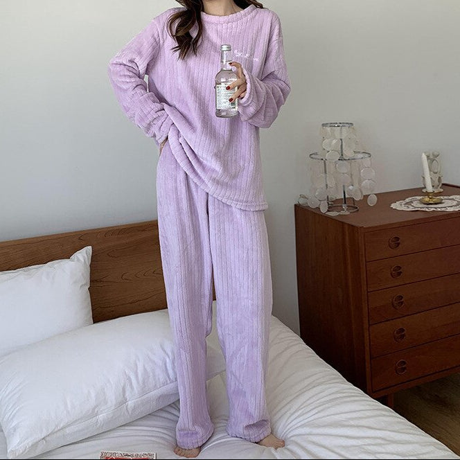 Women's Ribbed Fleece Set — Longsleeve Top & Trousers Lounge 4
