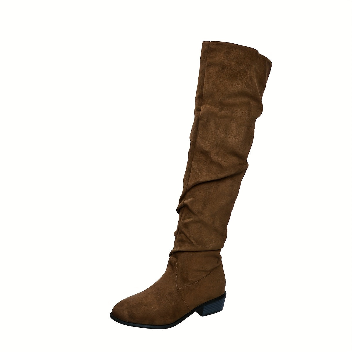 Astrid Women's Over-the-Knee Boots — Block Heel Pull-On 7